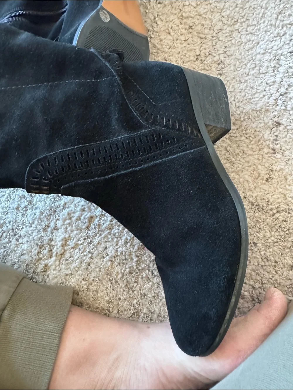Vince Camuto over the knee suede karindo boots black